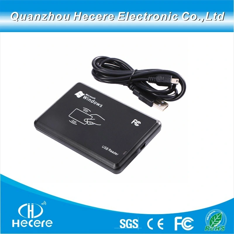 Factory Supply International Standard Protocols USB 13.56MHz Hf RFID Smart Card Reader