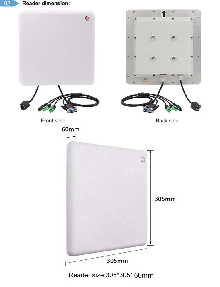 UHF RFID Reader and Writer ISO18000-6c EPC Gen 2 Protocol Integrated Passive RFID Tag Reader