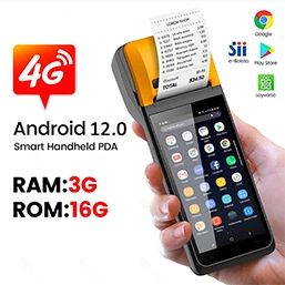 Factory Price 4G Handheld Android 12 POS Terminal with Label Printer S81