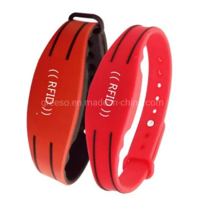 Customized Waterproof G Series G17 Silicone RFID Wristband Eco-Friendly NFC Bracelet 13.56MHz Hf & 125kHz Lf