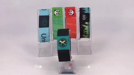 Factory Customized Reusable Elastic Fabric RFID Wristband Polyester Hf NFC Smart Bracelets for Access Control